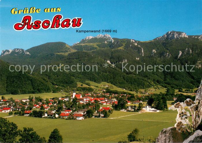 Aschau Chiemgau Fliegeraufnahme mit Kampenwand