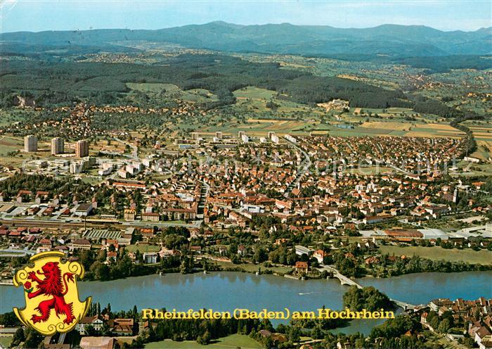 Rheinfelden Baden Fliegeraufnahme mit Hochrhein
