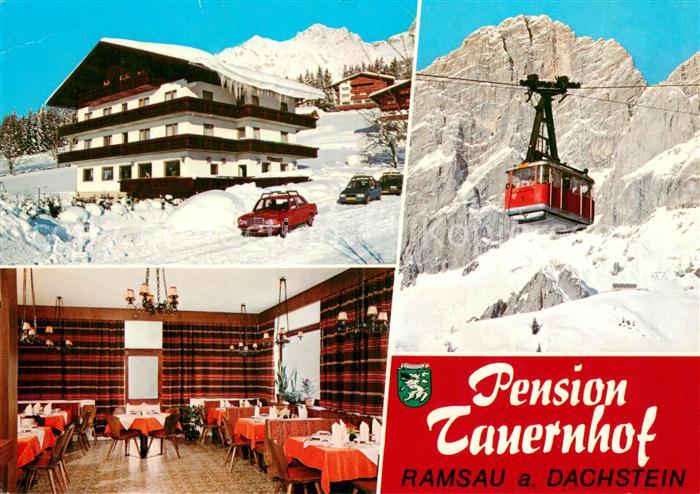 Ramsau Dachstein Steiermark Pension Tauernhof Gastraum Seilbahn