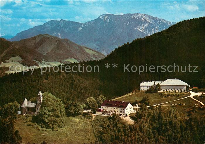 Maria Eck Fliegeraufnahme mit Wallfahrtskirche und Rauschenberg