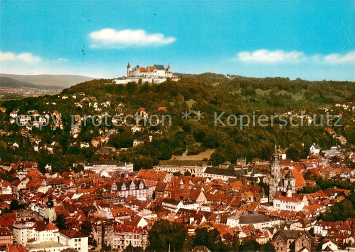 Coburg Bayern Fliegeraufnahme mit Veste Coburg