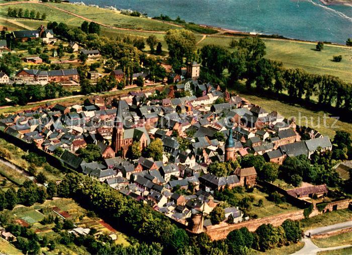 Zons Rhein Fliegeraufnahme