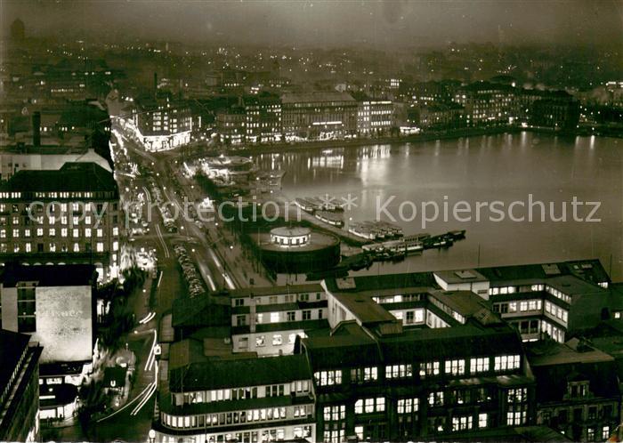 HAMBURG  CITY Binnenalster und Jungfernstieg am Abend