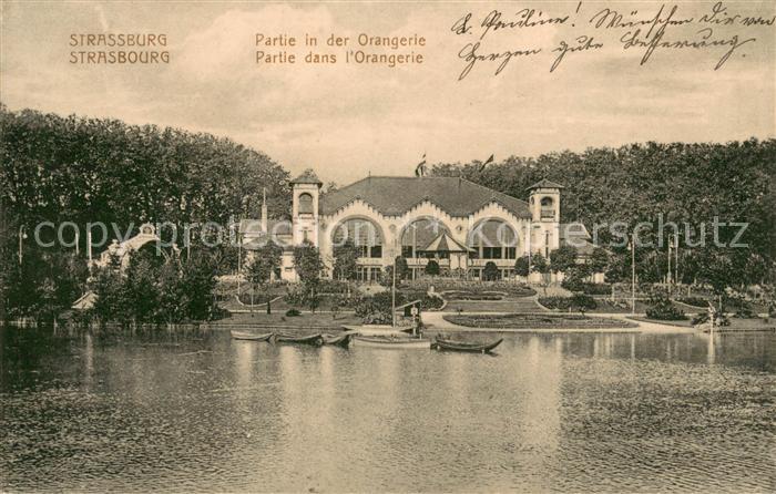 Strassburg Elsass Partie in der Orangerie