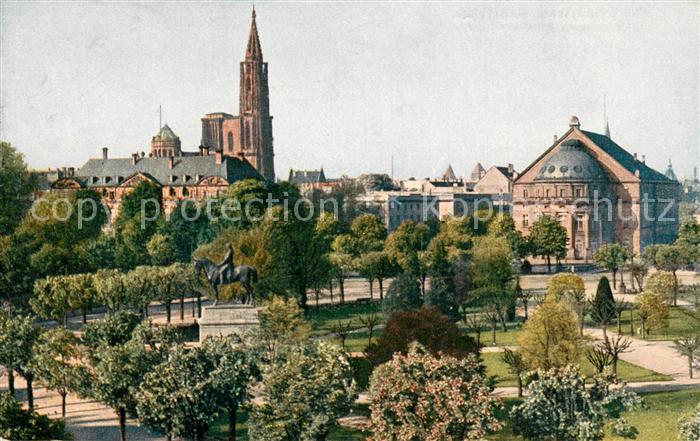 Strassburg Elsass Kaiserplatz Blick zum Muenster
