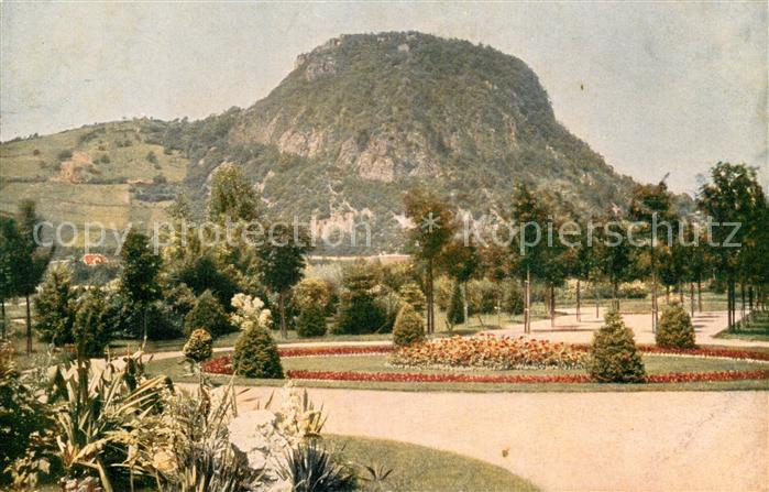 Singen Hohentwiel Parkanlagen Blick zum Hohentwiel