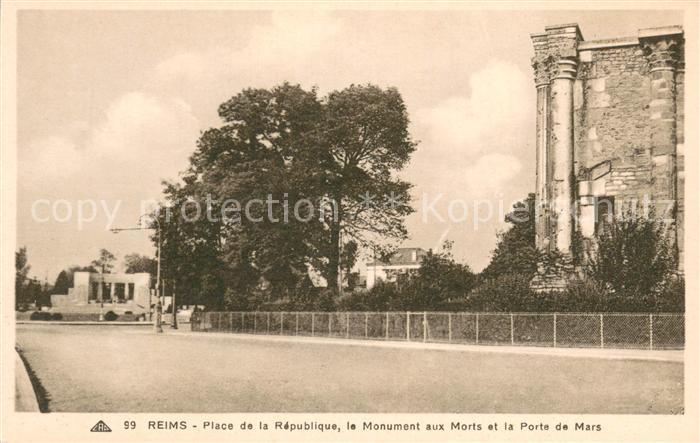 Reims 51 Place de la République Monument aux Mor