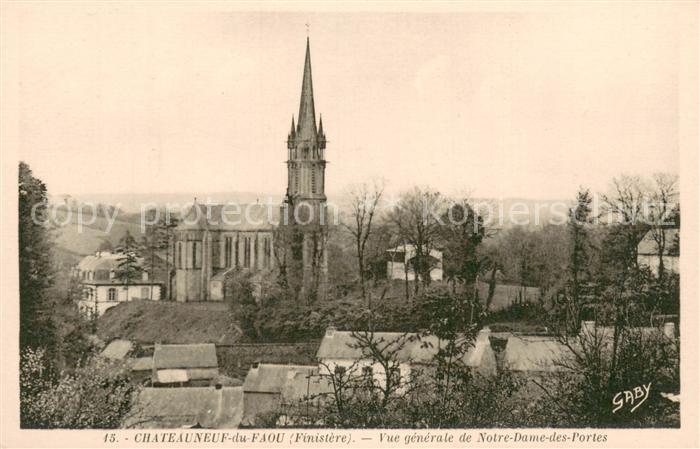 Chateauneuf-du-Faou Vue Generale de Notre Dame des Portes