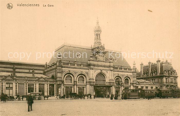 Valenciennes 59 La Gare Tram Pferdedroschken