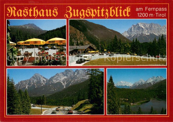 Biberwier Tirol Rasthaus Zugspitzblick am Fernpass Bergsee Alpenpanorama