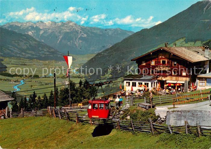 Zell Ziller Tirol Gasthof Grindlalm Enzian Sepp Sonnenterrasse Bergbahn Talblick