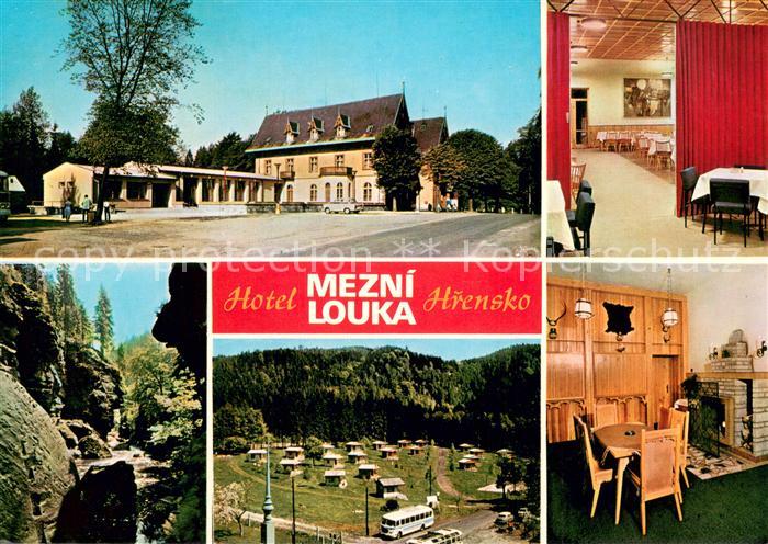 Hrensko Hotel Mezni Louka Restaurant Schlucht Bungalowpark