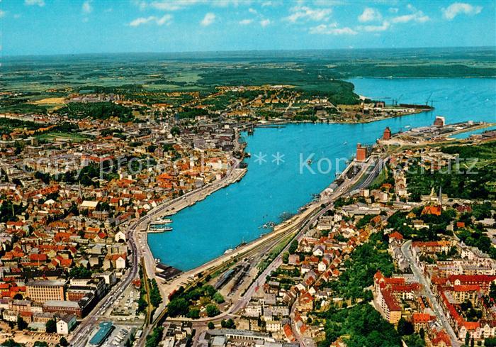 Flensburg Blick auf Stadt und Foerde