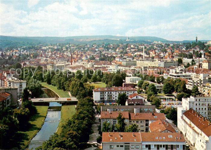 Pforzheim Panorama Blick vom Turm der Stadtkirche Goldstadt an der Schwarzwaldpf