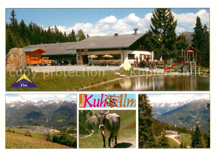 Fiss Tirol Kuh Alm Berggaststaette Fernsicht Alpenpanorama