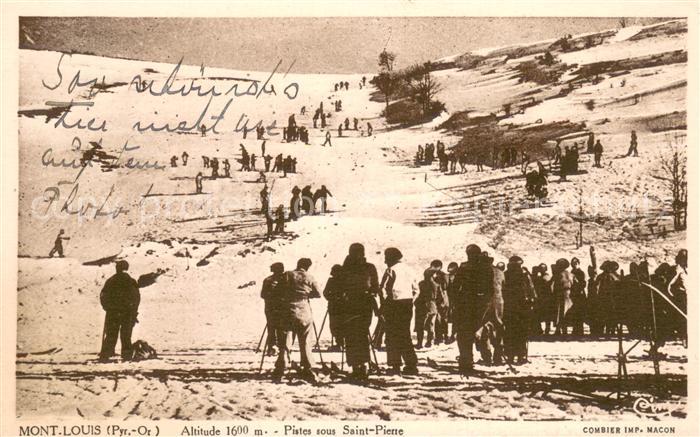 Mont-Louis Montagne Pistes sous Saint Pierre Sports d hiver
