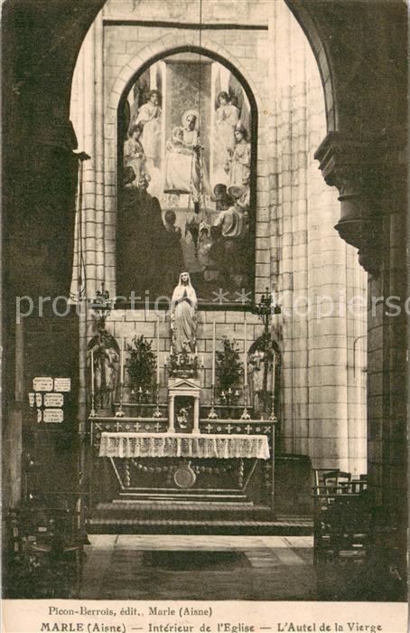 Marle Intérieur de l Eglise Autel de la Vierg