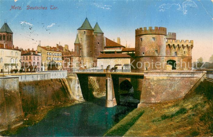 Metz  57 Moselle Deutsches Tor Feldpost Pruefstempe
