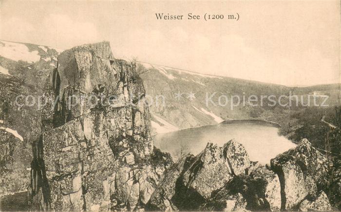 Weisser See Elsass Lac Blanc Panorama Hochvogesen Feldpost