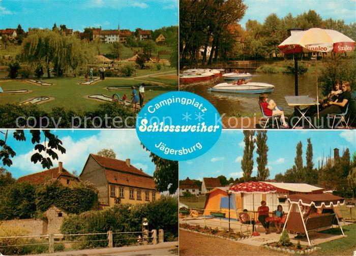 Jaegersburg Saar Campingplatz Schlossweiher Minigolf Bootsverleih