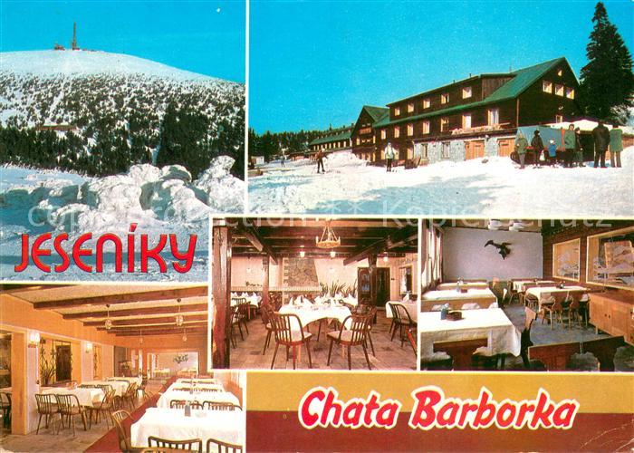 Jesenik Chata Barborka Berggasthaus Winterlandschaft