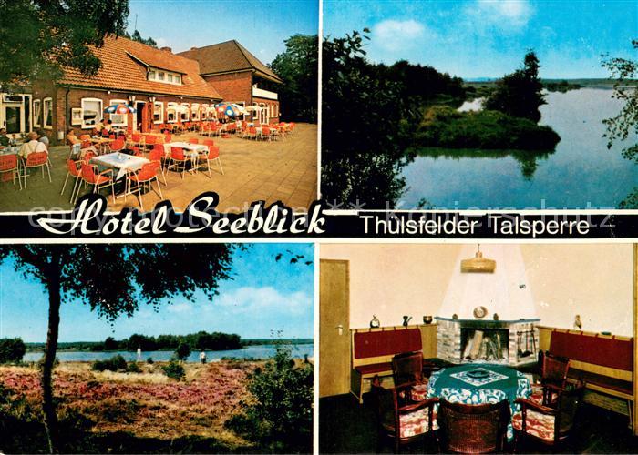 Thuelsfelder Talsperre Hotel Seeblick Terrasse Kaminzimmer Landschaftspanorama