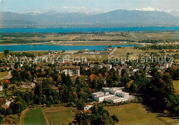 Divonne-les-Bains Vue aérienne Lac de Divonne Lac Leman Chaîne des Alpes Mont Bl