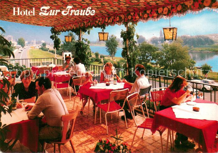 uerzig Hotel Zur Traube Restaurant Terrasse Mosel