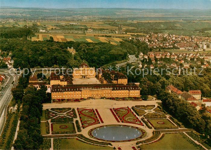 Ludwigsburg Wuerttemberg Residenzschloss mit Schloss Favorite