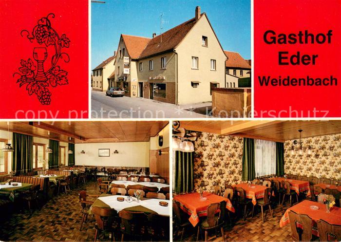 Weidenbach Mittelfranken Gasthof Eder Gaststube
