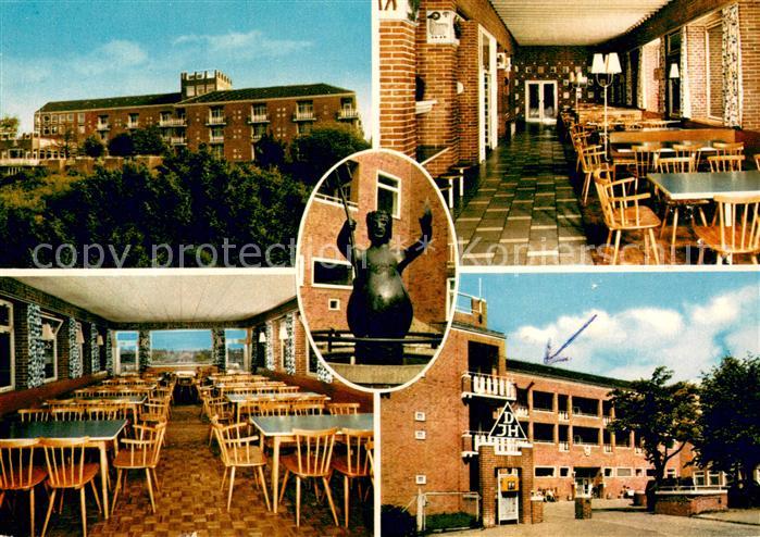 KIEL  CITY Jugendherberge Speiseraum Skulptur