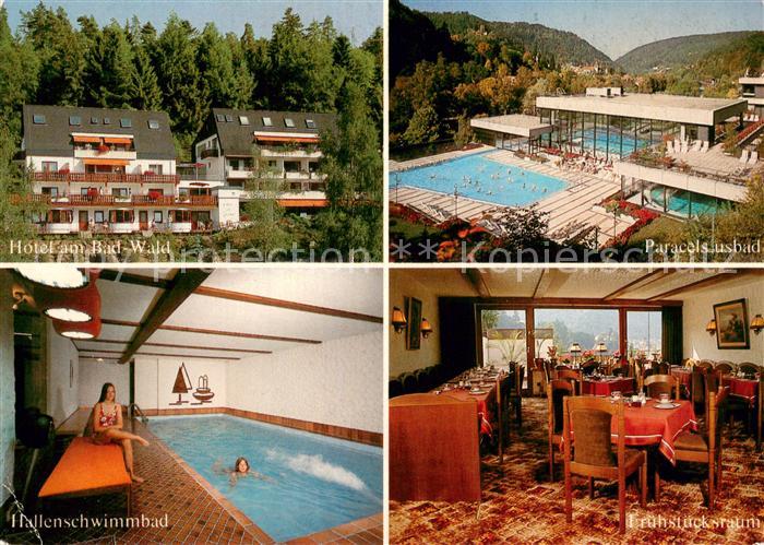 Bad Liebenzell Hotel am Bad-Wald Hallenschwimmbad Fruehstuecksraum Paracelsiusba