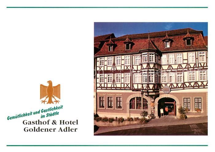 Schwaebisch Hall Gasthof Hotel Goldener Adler Fachwerkhaus