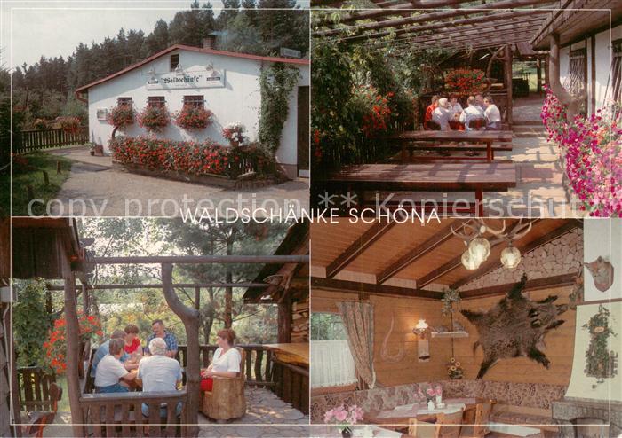 Schoena Elbe Gaststaette Waldschaenke Gastraum Terrasse
