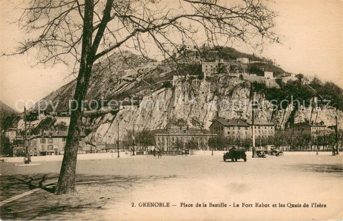Grenoble 38 Place de la Bastille Fort Rabot et les quais de l Isère