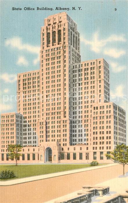 Albany New York State Office Building Illustration