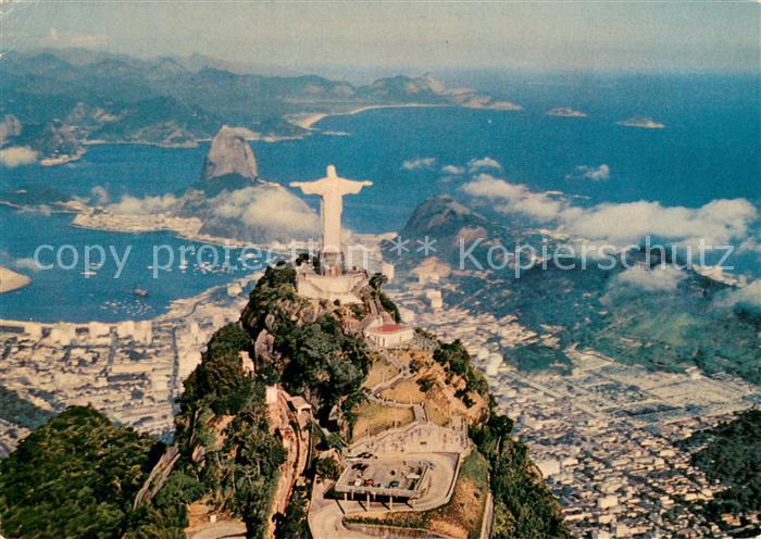 Rio de Janeiro Corcovado and bay of Rio Christusstatue