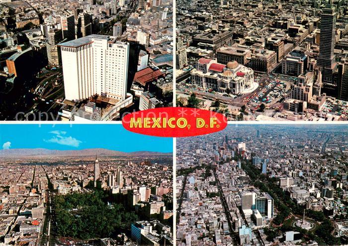 Mexico City D.F. Vistas aéreas del centro de la Ciudad de México