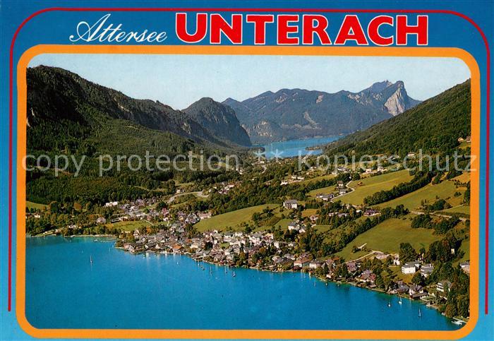 Unterach Attersee Alpenpanorama Fliegeraufnahme