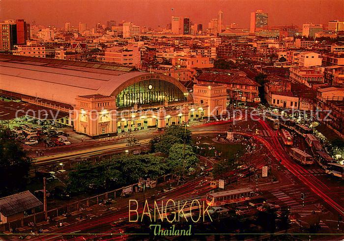 Bangkok Bird eye view of the main railway station Hua Lum Pong City Center at ni