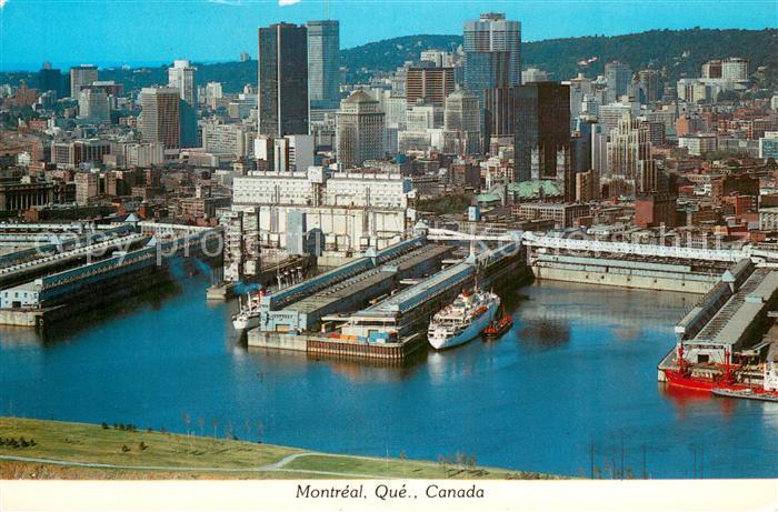 Montreal Quebec Silhouette du port aerial view