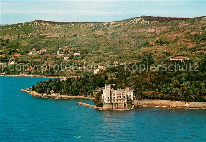 Trieste Castello Miramare veduta aerea