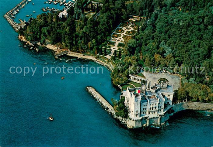 Trieste Castello di Miramare veduta aerea