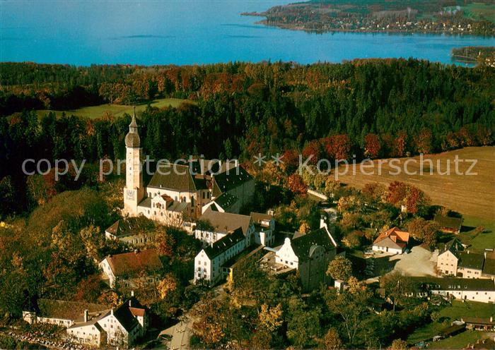 Andechs Kloster mit Blick auf den Ammersee