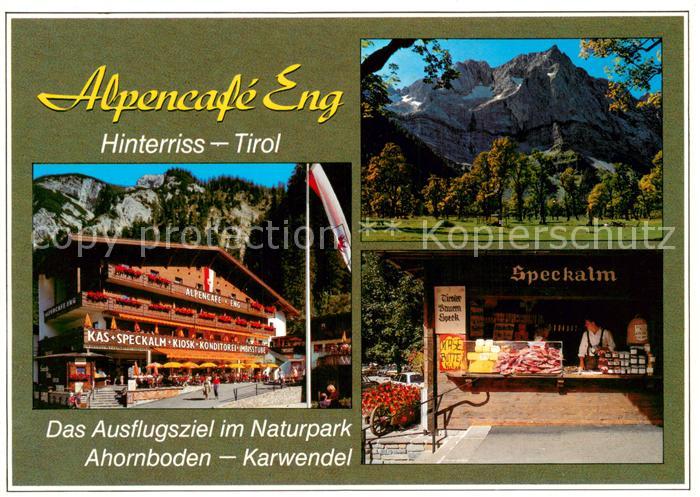 Hinterriss Tirol AlpenCafe Eng Speckalm Naturpark Ahornboden Karwendelgebirge