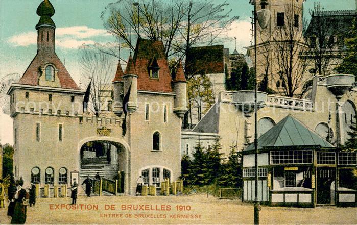 Exposition Bruxelles 1910 Entree de Bruxeles Kermesse