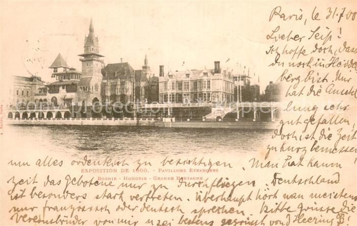 Exposition Universelle Paris 1900 Pavillon Etrancers