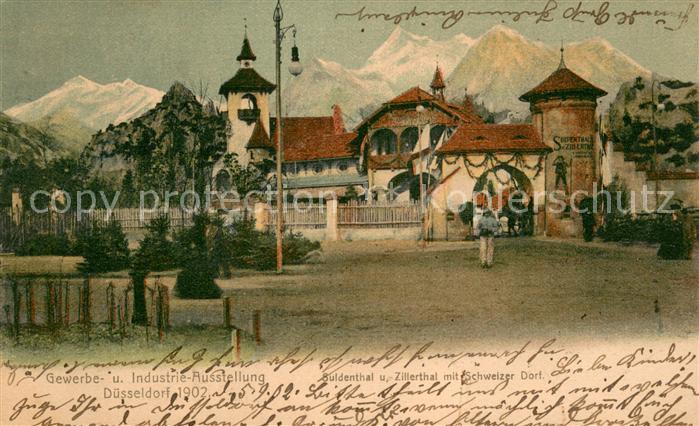 Ausstellung Industrie Gewerbe Kunst Duesseldorf 1902  Suldenthal und zillerhal m
