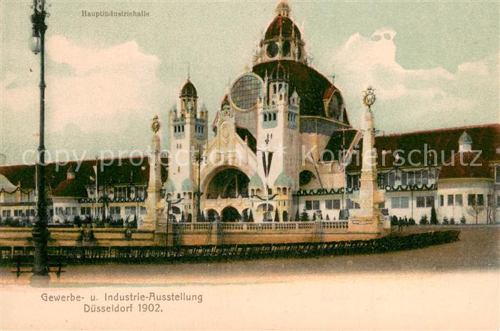 Ausstellung Industrie Gewerbe Kunst Duesseldorf 1902  Hauptindustriehalle