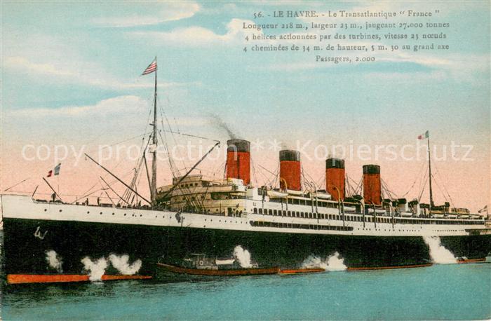 Dampfer Oceanliner Le Havre